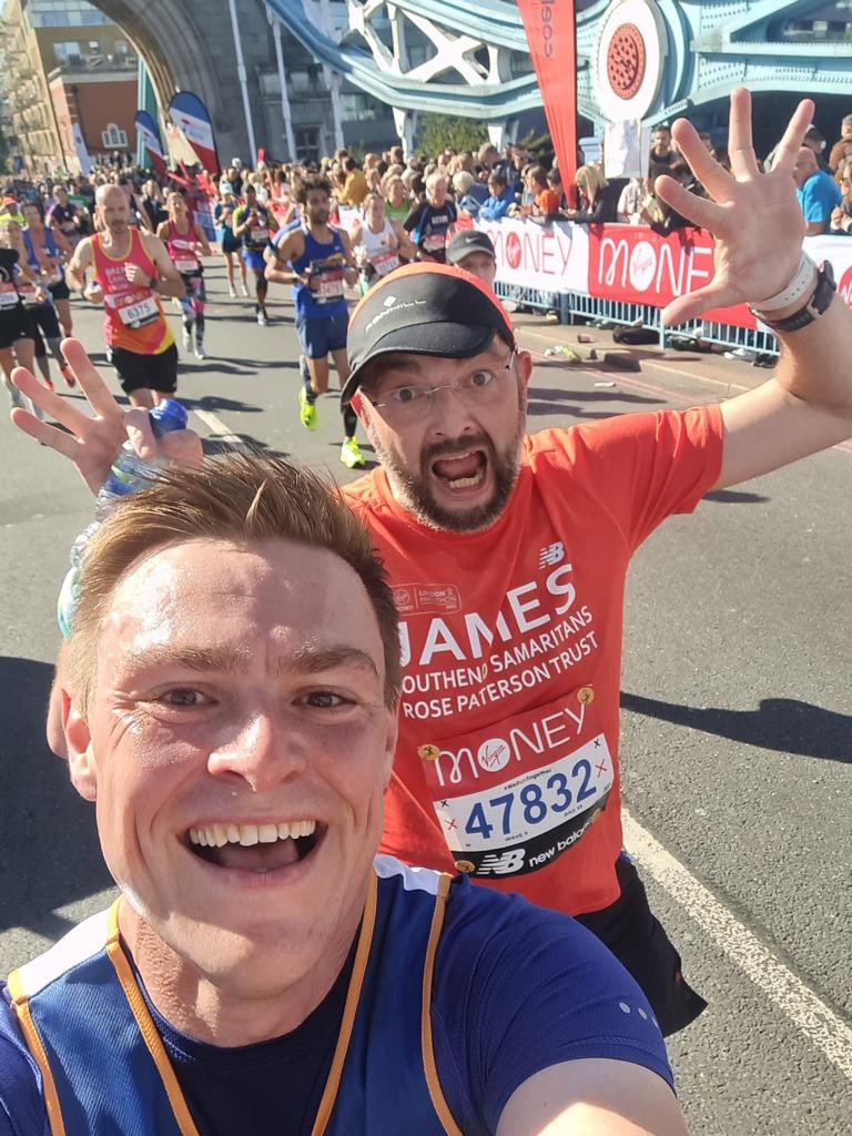 James running with Will Quince MP