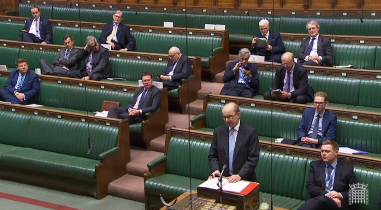 James Duddridge speaks at the Brexit Bill passes through Parliament 