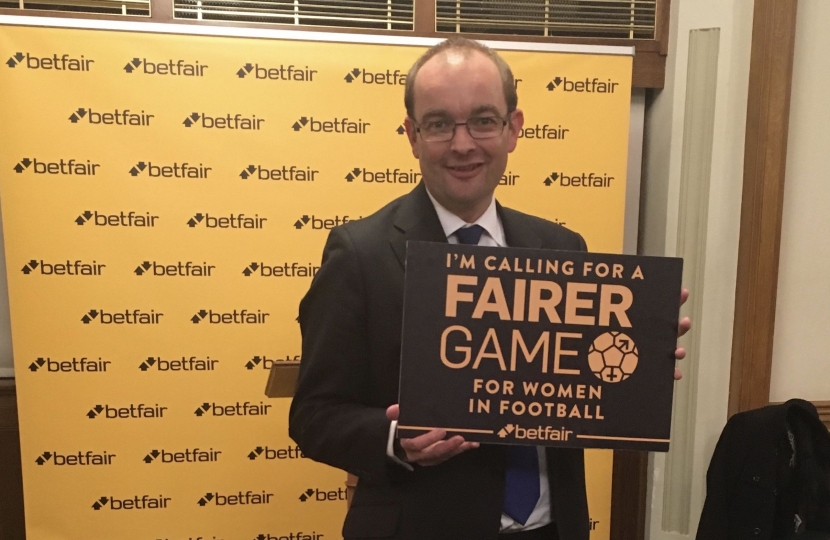 James Duddridge supports Fairer Game, Betfair campaign