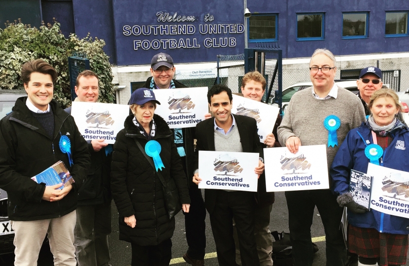 Rehman Chishti MP with Southend Conservatives at Southend Football Club