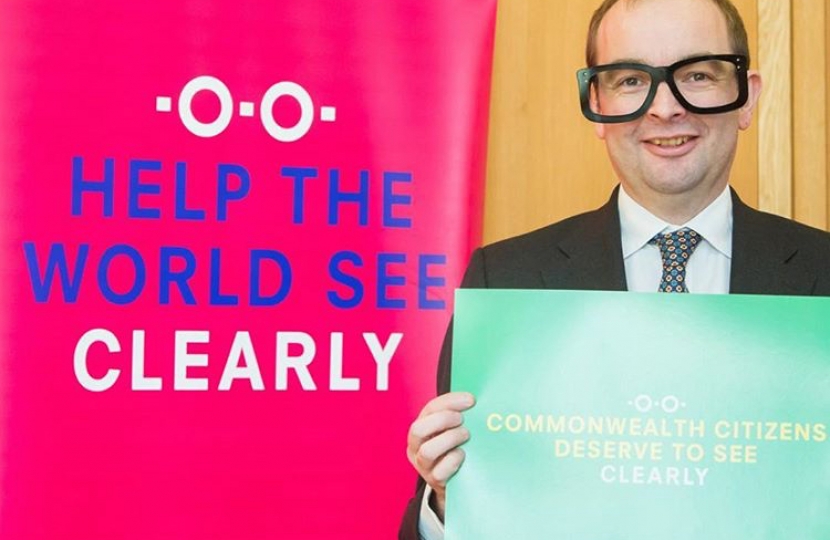 James supporting the Clearly Campaign
