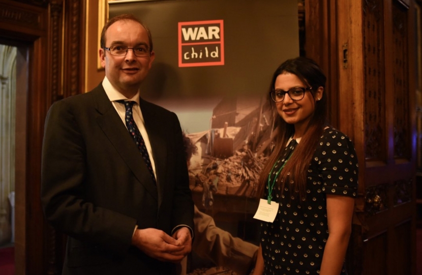 James at parliamentary event for War Child