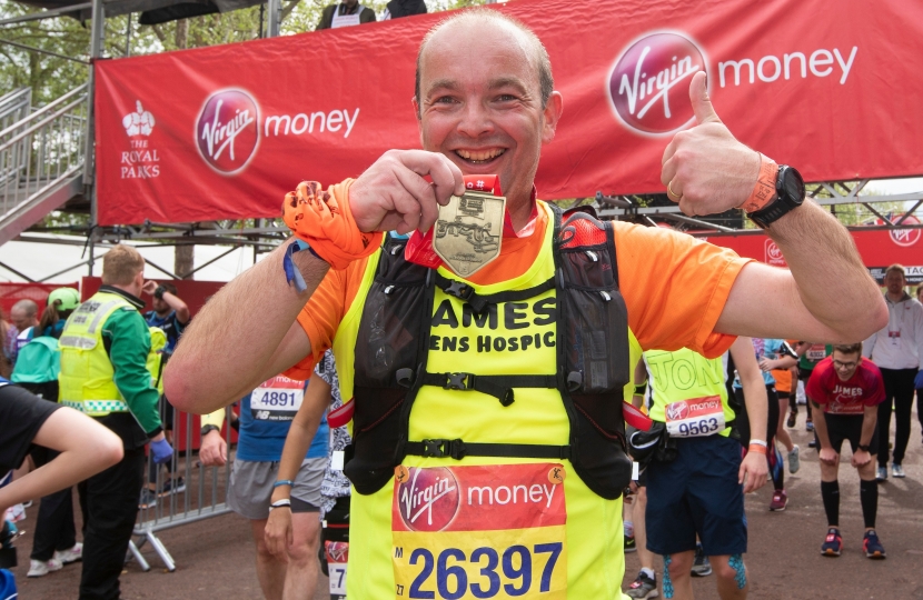 James Duddridge MP following the London Marathon