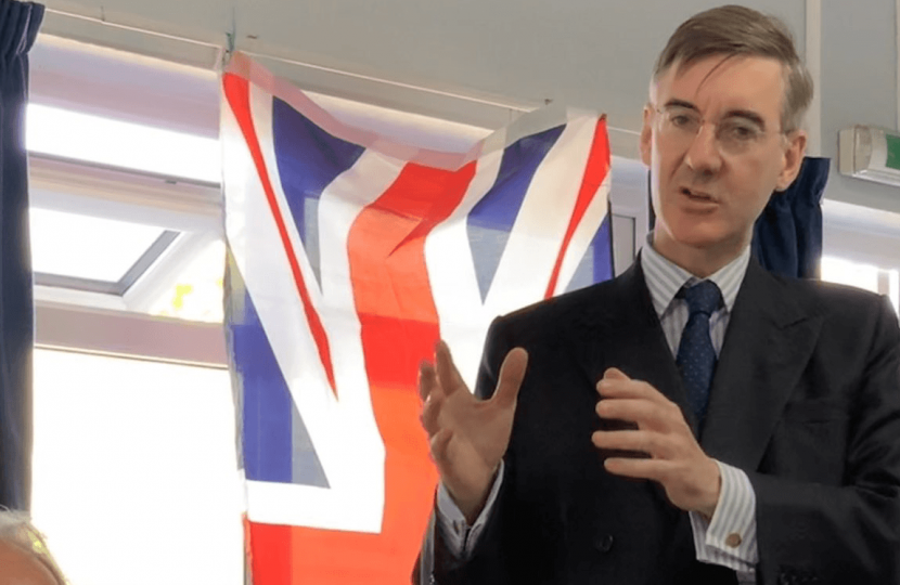 Jacob Rees-Mogg spoke at the event