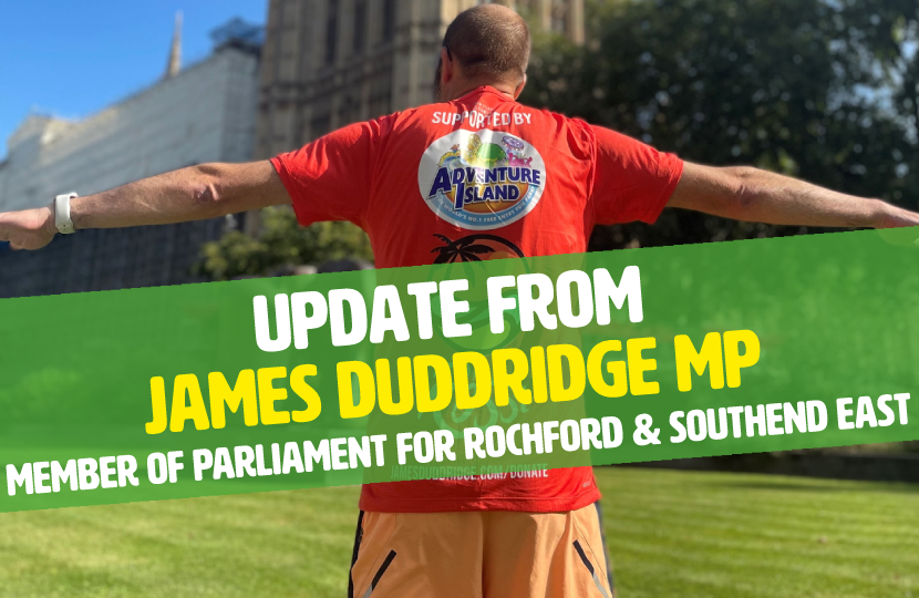 Update from James Duddridge MP