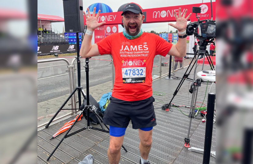 James at the London Marathon start line 