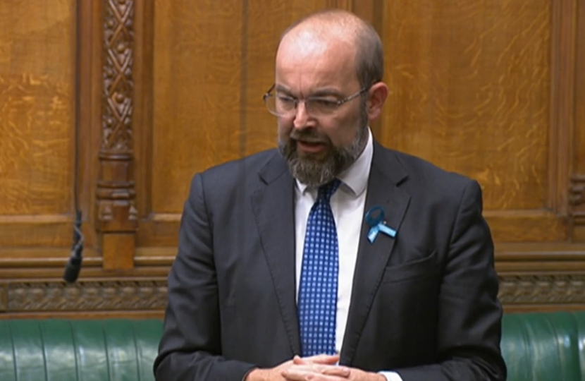 Sir James with his blue ribbon in the House of Commons
