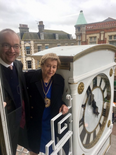 James Duddridge and Mayor Clock Unveiling