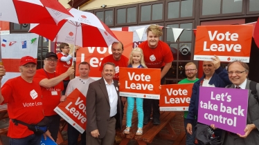 James Duddridge MP with Vote Leave campaigners