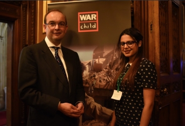 James at parliamentary event for War Child