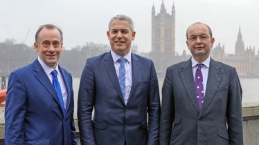 : Getting It Done: James Duddridge MP with Department for Exiting the European Union colleagues the Secretary of State for Exiting the European Union Steve Barclay (centre), and Minister of State Lord Callanan (left). 